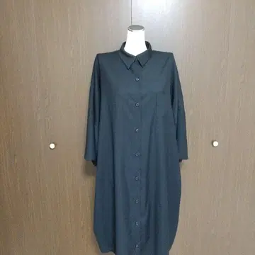 미즈이로 인드 와이드 하프 슬리브 셔츠 원피스