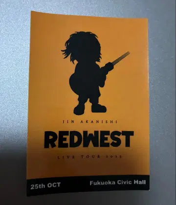 아카니시 진 REDWEST 업그레이드 특전 스티커 10월 25일 후쿠오카