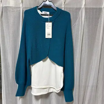 AZUL BY MOUSSY 이너 포함 스웨터 블루