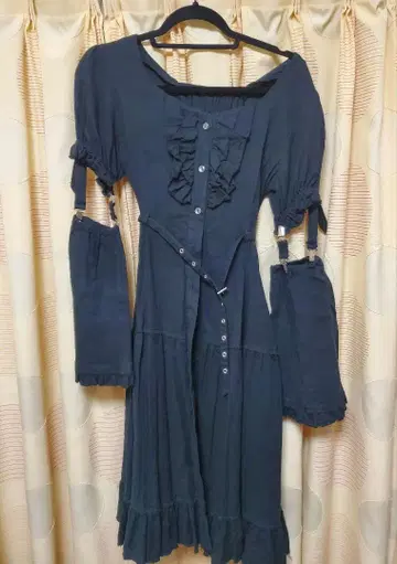 Monochrome gauze 셔츠 원피스 A/P