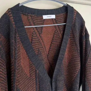 INHERIT 기하학 패턴 가디건