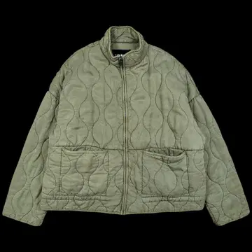 ZARA 크롭 퀼팅 자켓 올리브 그린 M 사이즈