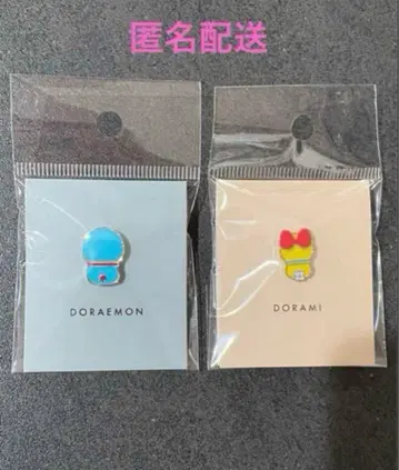 후지코 후지오 뮤지엄 한정판 도라미짱 도라에몽 핀즈 배지 2개 세트