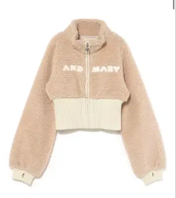 andmary Fluffy 집업 재킷 베이지