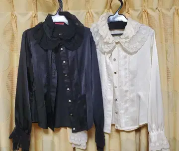 캐롤라인 블라우스 아이보리 블랙 BABY