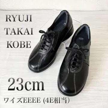 RYUJI TAKAI 23.0 블랙 가로 지퍼 워킹 새상품급 경량