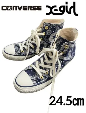 CONVERSE x-girl 하이컷 스니커즈 24.5cm