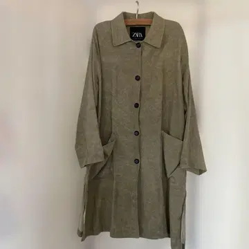 ZARA 올리브 그린 롱 코트