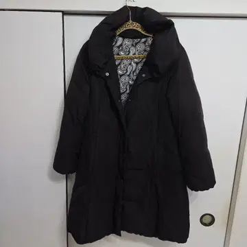 블랙 롱 다운 자켓 L 사이즈