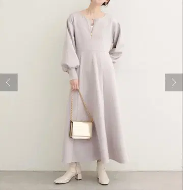 natural couture 프론트 ZIP 종이상자 원피스