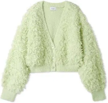 emmi 라메 프린지 니트 가디건