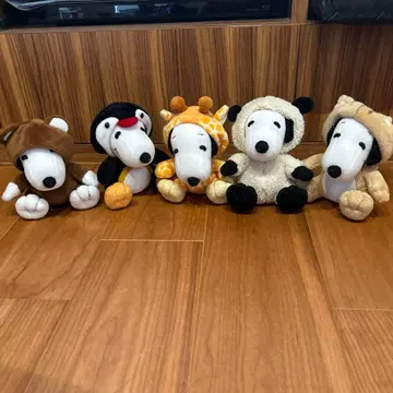 스누피 봉제 인형 5체 세트