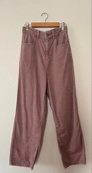 글로벌 워크 GOOD 데님 컬러 배기 팬츠