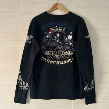 Vanson Leathers Roadracer 데스 토끼 긴팔 티셔츠