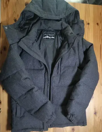 후드 부착 다운 자켓 그레이 저널 스탠다드