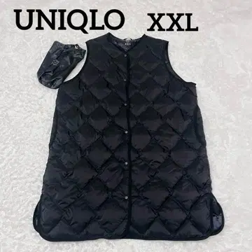 [ 빅 사이즈 ] UNIQLO 블랙 XXL 울트라 라이트 다운 롱 베스트