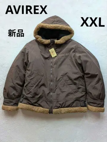 새상품 AVIREX USA 후드 부착 육중한 충전솜 보아 점퍼 XXL