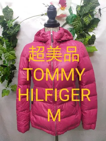 컨디션 최상 타미힐피거 다운 자켓 M 여성용 로즈 핑크
