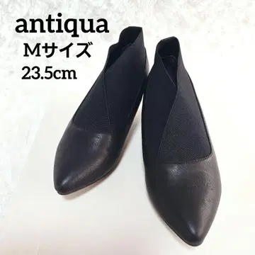 미사용급 antiqua 고어 부티 펌프스 블랙 M 23.5