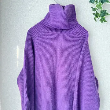 Mira Owen 퍼플 터틀넥 니트 스웨터