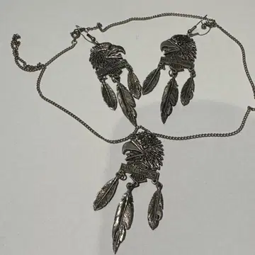 할리데이비슨 목걸이 귀걸이 세트