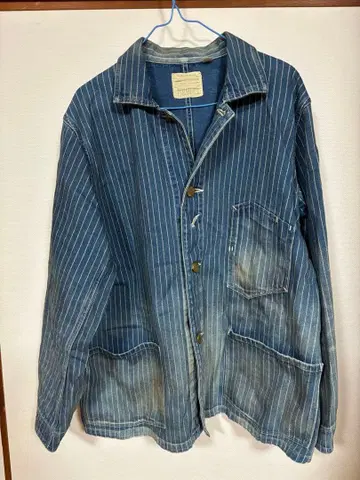 풀카운트 인디고 워바쉬 초아 자켓 가공 모델 사이즈 42