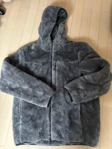 유니클로 / 방풍 아우터 퍼 리 플리스 풀 집업 후드티 XL