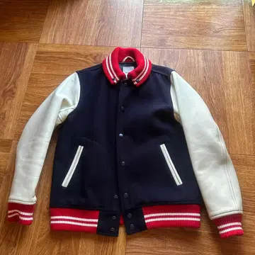 BEAMS 바시티 자켓 M 사이즈 네이비 레드