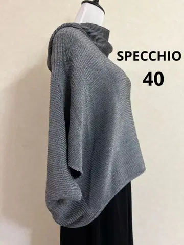 SPECCHIO 플리츠 반팔 돌먼 그레이 여성용