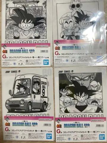 드래곤볼 40주년 제일복권 G상 코믹스 클리어 파일 4종 세트