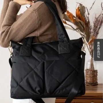 퀼팅 2way 나일론 토트백