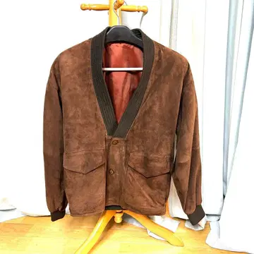 남성용 천연 가죽 스웨이드 가죽 자켓