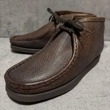 미사용급 리걸 왈라비 주름 가죽 신발 브라운 천연 가죽 2140
