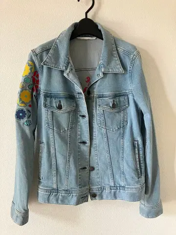 루시앙페라피네 자수 라이트 블루 데님 자켓