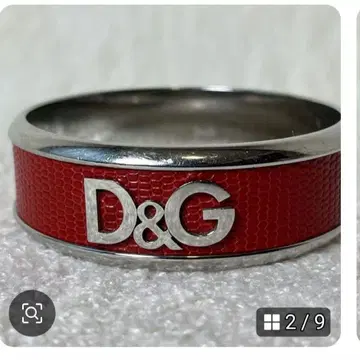 D&G 레드 실버 반지