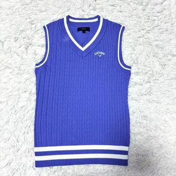 캘러웨이 니트 베스트 보라색 퍼플 골프 의류 가을 겨울