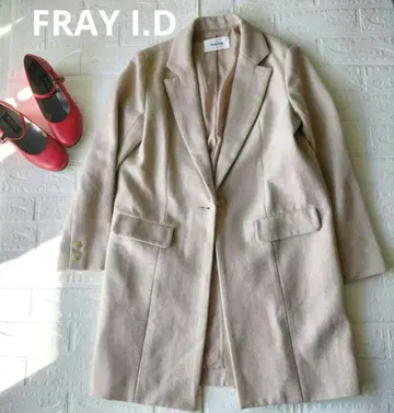 [ FRAY I.D ] [ 프레이 아이디 ] 울 베이지 롱 코트