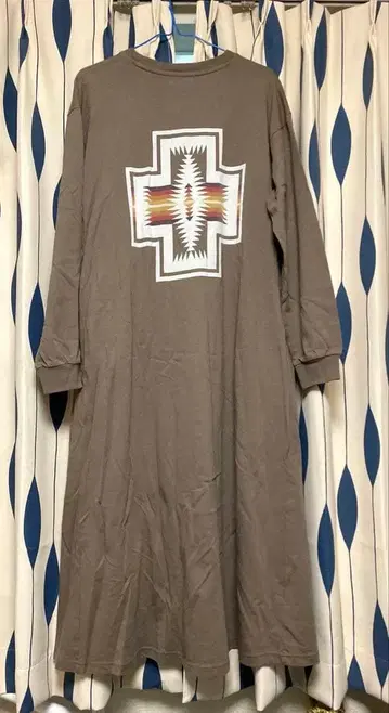 PENDLETON 플레어 롱 슬리브 원피스 그레이지 F