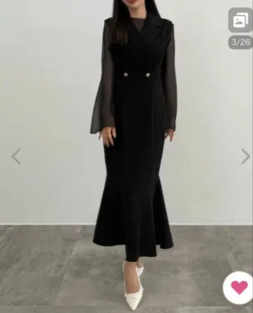 오버롤 스커트 시어 탑 + 테일러드 머메이드 오버롤 스커트