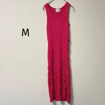 OLIVE+OAK [ M ] 핑크 슬리브리스 타이트 원피스 밑단 슬릿