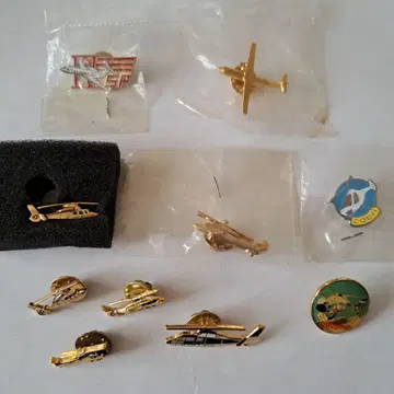 헬리콥터 & 비행기 핀 배지 10개