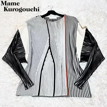 초레어! 인기 마메쿠로구치 3D 스트라이프 풀오버 니트 21AW