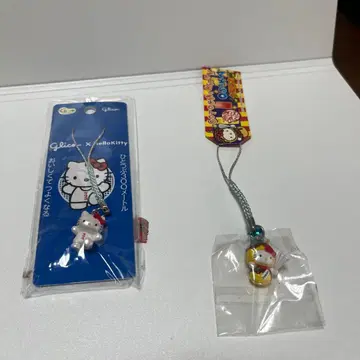 Glico Hello Kitty 스트랩과 지역 한정 키티 스트랩