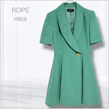 로페 반팔 테일러드 원피스 자켓 숏 슬리브 민트 그린 M