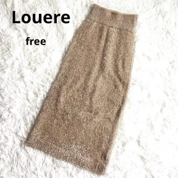 Louere 루엘레 라메 샤기 니트 하이웨스트 펜슬 스커트 free