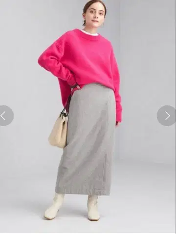 워셔블 플란넬 타이트 스커트