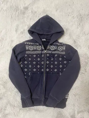 HYSTERIC GLAMOUR 네이비 패턴 후드티 S