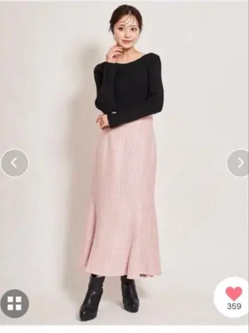 트위드 머메이드 스커트