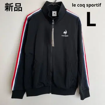 새상품 르꼬끄 스포르티브 L 웜업 자켓 저지 블랙 UV