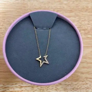 [ 시착만 한 상품 ] 리엘리 Lierrey 비대칭 스타 목걸이 골드